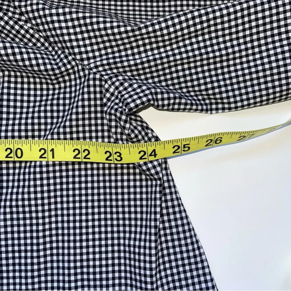 Lane Bryant Black & White Gingham Print Off the Shoulder Top 2X Women’s - Picture 6 of 10